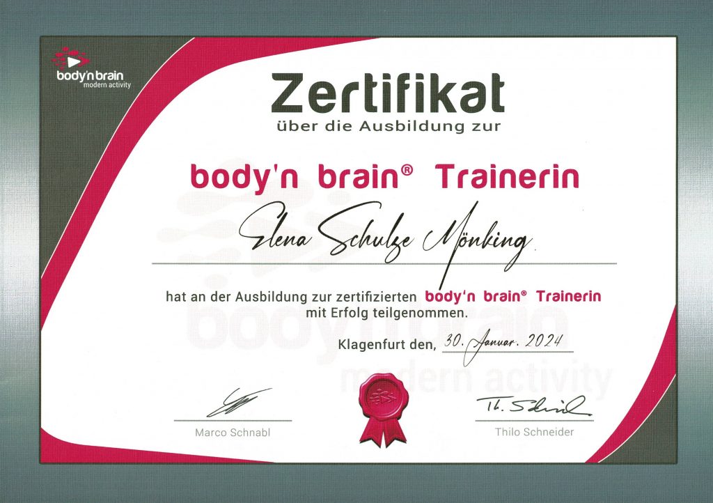 Zertifikat body'n brain